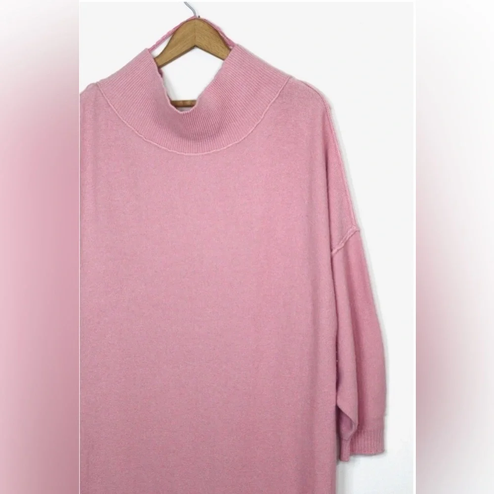 Free People Elegant Pink Off-Shoulder Sweater Dress - Picture 5 of 13